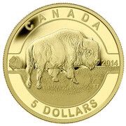 5 Dollars - Elizabeth II Buffalo, Canada, 2014 reverse image