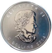 5 Dollars - Elizabeth II Bald Eagle; 1 oz. Silver Bullion Coinage obverse image