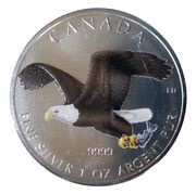 5 Dollars - Elizabeth II Bald Eagle; 1 oz. Silver Bullion Coinage, Canada, 2014 reverse image