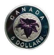 5 Dollars - Elizabeth II Poinsettia, Canada, 2014 reverse image