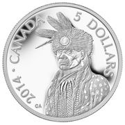 5 Dollars - Elizabeth II Portrait of Nanaboozhoo; Platinum reverse image