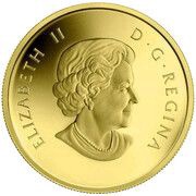 5 Dollars - Elizabeth II Majestueuses feuilles d'érable obverse image