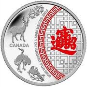 5 Dollars - Elizabeth II Five Blessings; Colored, Canada, 2014 reverse image