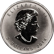 5 Dollars - Elizabeth II Five Blessings; Silver Bullion Coinage obverse image