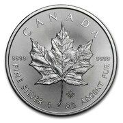 5 Dollars - Elizabeth II 4th portrait; SML Bullion Coinage with security marks and radial lines, Canada, 2014-2022 reverse image