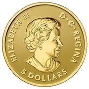 5 Dollars - Elizabeth II Fractional GML; 1⁄10 oz obverse image