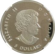 5 Dollars - Elizabeth II Bald Eagle; 1 oz obverse image