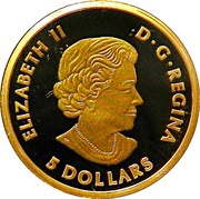 5 Dollars - Elizabeth II Sabre-tooth cat obverse image