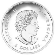 5 Dollars - Elizabeth II Canadian Wolf; 1 oz obverse image