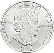 5 Dollars - Elizabeth II 1 oz. Silver Bullion Coinage; Wolf obverse image