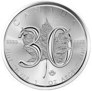 5 Dollars - Elizabeth II 4th portrait; Anniversary SML Bullion Coinage, Canada, 2018 reverse image