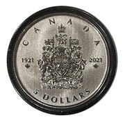 5 Dollars - Elizabeth II Arms of Canada, Canada, 2021 reverse image