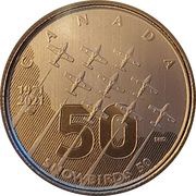 5 Dollars - Elizabeth II Canadian Forces Snowbirds, Canada, 2021 reverse image