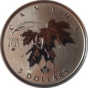 5 Dollars - Elizabeth II Our Beloved Maple, Canada, 2021 reverse image