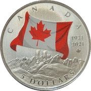 5 Dollars - Elizabeth II Canada's National Colors, Canada, 2021 reverse image