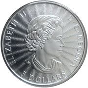 5 Dollars - Elizabeth II Polar Bear; Silver obverse image