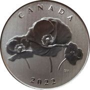 5 Dollars - Elizabeth II Remembrance Day 2022, Canada, 2022 reverse image