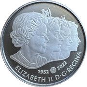 5 Dollars - Elizabeth II, Tribute obverse Queen Elizabeth's Portrait obverse image