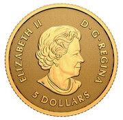 5 Dollars In the name of Elizabeth II; GML fractionnal set; 1⁄10 oz obverse image