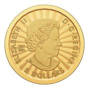 5 Dollars In the name of Elizabeth II; The Majestic Polar Bear and Cubs; Gold obverse image