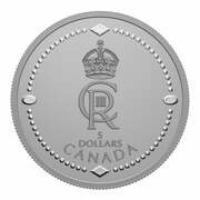 5 Dollars In the name of Elizabeth II; Charles III’s Royal Cypher reverse image