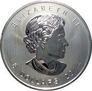 8 Dollars - Elizabeth II Arctic Fox; 1 1⁄2 oz Silver Bullion Coinage obverse image