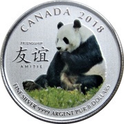 8 Dollars - Elizabeth II The Peaceful Panda, Canada, 2018 reverse image