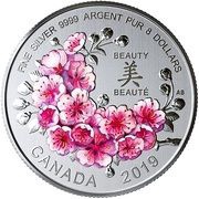8 Dollars - Elizabeth II Brilliant Cherry Blossoms, Canada, 2019 reverse image