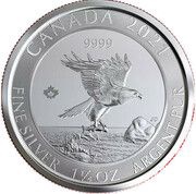 8 Dollars - Elizabeth II Bald Eagle, Canada, 2020-2021 reverse image