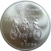 10 Dollars - Elizabeth II Cycling, Canada, 1974 reverse image