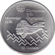 10 Dollars - Elizabeth II Hurdles, Canada, 1975 reverse image
