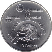 10 Dollars - Elizabeth II Shot Put, Canada, 1975 reverse image