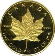 10 Dollars - Elizabeth II 2nd Portrait; GML Bullion Coinage, Canada, 1982-1989 reverse image