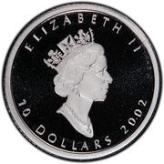 10 Dollars - Elizabeth II Hologram Maple Leaf obverse image