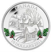 10 Dollars - Elizabeth II Winter Town, Canada, 2011 reverse image