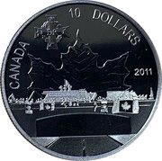 10 Dollars - Elizabeth II Highway of Heroes, Canada, 2011 reverse image