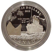 10 Dollars - Elizabeth II Titanic, Canada, 2012 reverse image