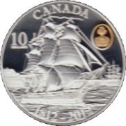 10 Dollars - Elizabeth II HMS Shannon, Canada, 2012 reverse image