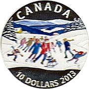 10 Dollars - Elizabeth II Winter Scene, Canada, 2013 reverse image
