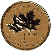 10 Dollars - Elizabeth II Fractional GML; 1⁄4 oz, Canada, 2013 reverse image