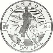 10 Dollars - Elizabeth II The Royal Canadian Mounted Police, Canada, 2013 reverse image