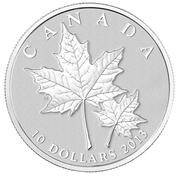 10 Dollars - Elizabeth II ½ oz. Canadian Maple Leaves 2013, Canada, 2013 reverse image