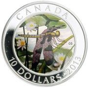 10 Dollars - Elizabeth II Twelve-Spotted Skimmer, Canada, 2013 reverse image