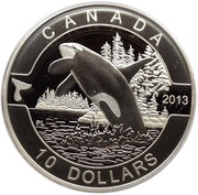 10 Dollars - Elizabeth II Orca, Canada, 2013 reverse image