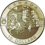 10 Dollars - Elizabeth II Holiday Season, Canada, 2013 reverse image