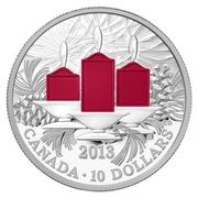 10 Dollars - Elizabeth II Holiday Candles, Canada, 2013 reverse image