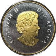 10 Dollars - Elizabeth II The Inukshuk, selective gold plated obverse image