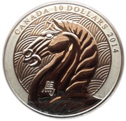 10 Dollars - Elizabeth II Year of the Horse, Canada, 2014 reverse image