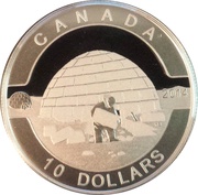 10 Dollars - Elizabeth II The Igloo, Canada, 2014 reverse image