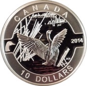 10 Dollars - Elizabeth II Canada Goose, Canada, 2014 reverse image